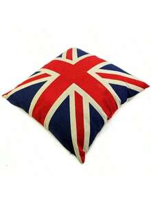 英国国旗图案枕套 - 方形抱枕套，英伦主题家居装饰 - 彩色 - 查看 6