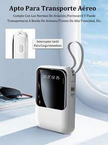 Mini Banco de energía 20000mah carga rápida incorporada con pantalla digital de 4 cables Banco de energía externo portátil - 2 piezas - Ver 9