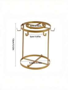 This Brand New Luxurious Wrought Iron Cup Holder Can Accommodate Up To 6 Cups, And Can Also Hold Teapots, Teacups, Saucers, And Household Coffee Cups And Saucers. It Is A Multi-Functional Storage Rack Suitable For English Afternoon Tea, Desktop Organization, And European Palace-Style Storage. - Multicolor - View 9