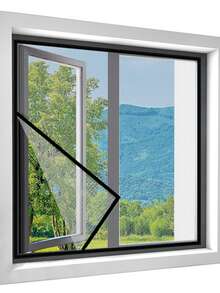 Black Fiberglass Invisible Mosquito Net, Anti-Mosquito Window Screen, Mesh Breathable Thin Gauze - Black - View 5