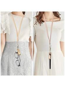 1pc Portable Pen Clip Keychain, Compact Leather Pen Holder With Keyring - Multicolor - View 10