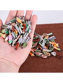 20pcs 1:50 Scale Painted Miniature Figures - ABS Plastic Model People Miniature Figures Suitable For DIY Scene Making, Train Layout, Architecture And Diorama - Multicolor - View 10