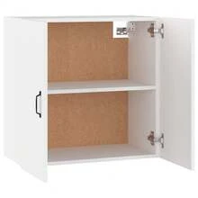 vidaXL Armoire murale Blanc 60x31x60 cm Bois d'ingénierie - Blanc - Voir 8