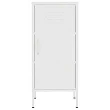 vidaXL Armadio da tavolo Bianco 42,5x35x101,5 cm Acciaio - Bianco - Visualizzare 3
