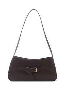 Elegant Strap Design Women's Shoulder Bag, Zipper Closure Minimalist Coffee Crescent Underarm Bag, Suitable For Women On Dates - Coffee - View 12