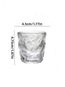 1pc Reusable Glacier Patterned Glass Cup, Suitable For Wine, Beer, Juice, Milk, Coffee, Milkshake, Cocktail; Cocktail Glass | Ripple Glass Cup | Creative Cup | Glass Cup | Glass Tumbler | Glass | Wine Glass | Disposable Cup | Glacier Patterned Glass - Multicolor - View 14