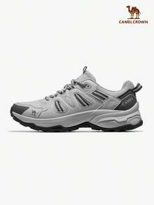 CAMEL CROWN Men's Waterproof Hiking Shoes, Suitable For Outdoor Trekking, Hiking, Camping And Walking - Light Grey - View 1