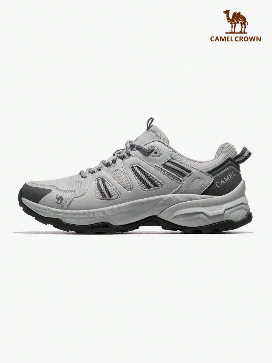 CAMEL CROWN Men's Waterproof Hiking Shoes, Suitable For Outdoor Trekking, Hiking, Camping And Walking - Light Grey - View 1