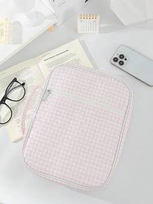 Bible Cover Case For Women,Large Bible Tote Bags Organizer Quilted Carrying Case For Girls,Bible Study Supplies Accessories Christian Gifts For Women - Pink Love Plaid - View 1