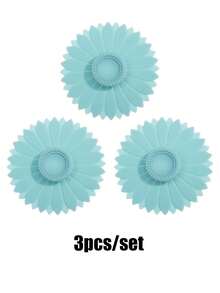 3 Peças Tampa de Copo de Silicone Girassol, Acessórios de Bebida e Chá, Tampa de Silicone Reutilizável Multifuncional à Prova de Poeira e Vazamento para Copos, Copos de Café e Chá, Adequado para Uso no Escritório e Carro - Multicolorido - Visão 14