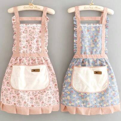 وشاح نصفي للبنات مع جيب كبير، مناسب للمطبخ والطهي والخبز والبستنة وأعمال أخرى. وشاح للنساء مع جيب منشفة كبير، يمكن استخدامه لتنشيف اليدين والتخزين.