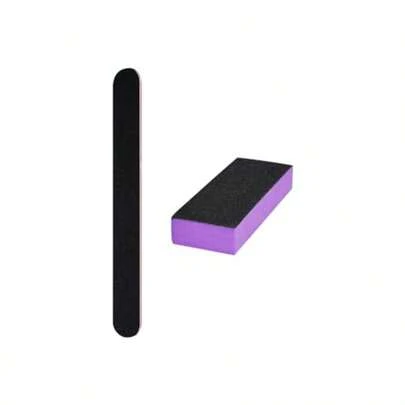 Nail File And Thin Buffer Block 100/180 Grit Professional Manicure Tools Kits Black Nail Pedicure File And Thin Sanding Buffing Grinding Polisher File
