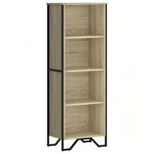 vidaXL Bibliothèque chêne sonoma 50x31x137,5 cm ingénierie du bois - Tabac - Voir 2