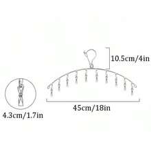 户外阳台多功能不锈钢袜架，防风晾衣架 - 銀色 - 查看 12