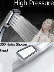 三件套：300孔高压方形花洒套装。这款高流量节水手持花洒拥有300个精密设计的出水孔，在提供高品质高压淋浴体验的同时，还能有效节水。采用耐用塑料材质，设计时尚简约。 - 銀色 - 查看 7