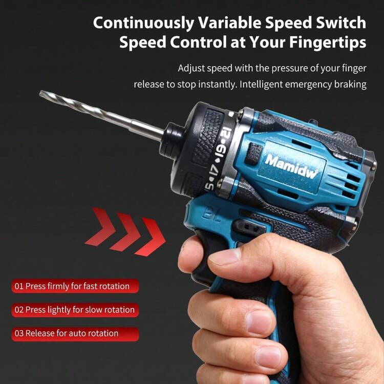 Mamidw 380N.M Cordless Impact Driver 3300RPM Brushless Electric