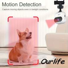 户外无线WiFi安防摄像头，支持2.4GHz WiFi，具备移动侦测、夜视、磁吸式安装和入侵检测功能，是监控儿童、老人和宠物的理想选择。支持通过手机App远程监控，USB充电。 - 彩色 - 查看 3