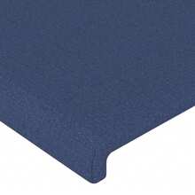 vidaXL Tête de lit avec oreilles Bleu 83x23x78/88 cm tissu - Bleu azur - Voir 5