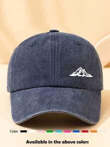 1pc Retro Washed Printed Soft Top Baseball Cap, Unisex Vintage Baseball Hat For Outdoor, Suitable For Daily Wear And Outfit Matching - K - View 13