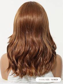 长款波浪铜棕色13x4高清蕾丝前假发 - 无胶高清蕾丝，预拔发际线，耐热合成纤维，适合日常及派对佩戴，16英寸 - 彩色 - 查看 4