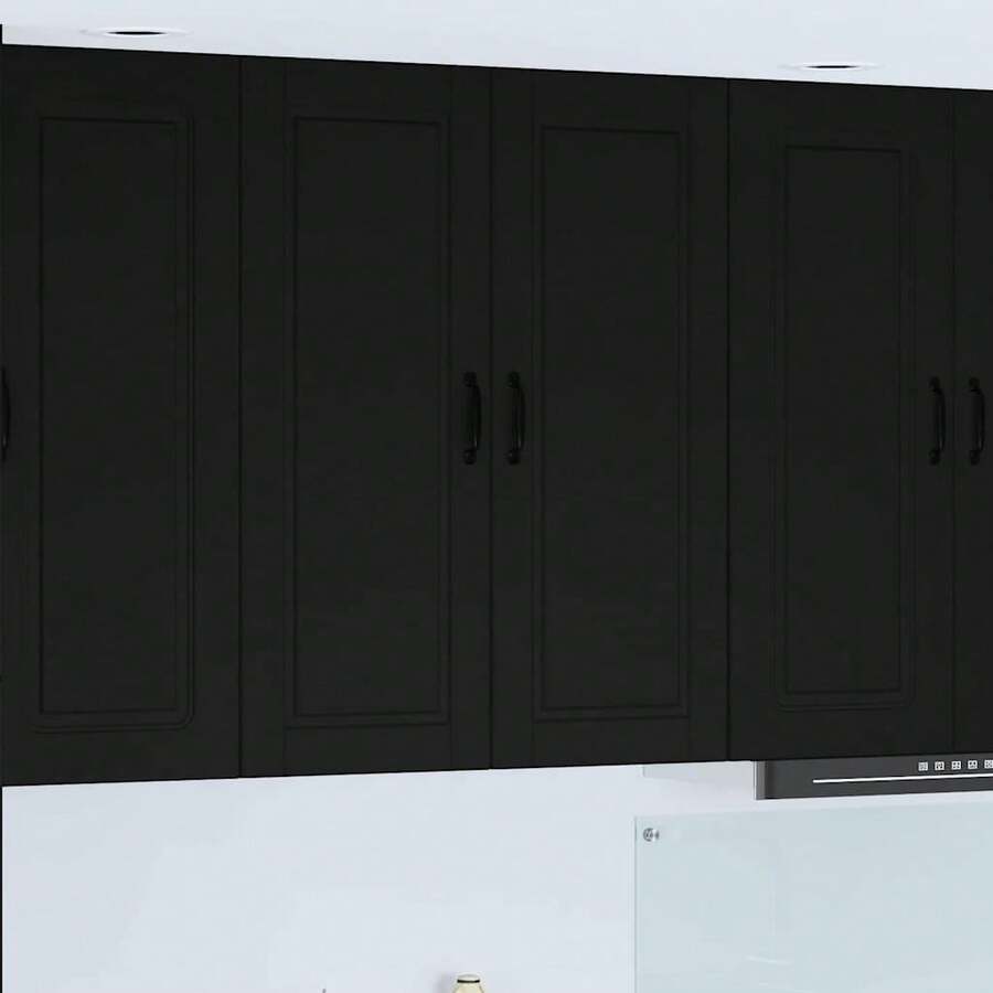 vidaXL Armadio da cucina Nero 80 x 31 x 100 cm Legno d'ingénierie - nero - Visualizzare 1