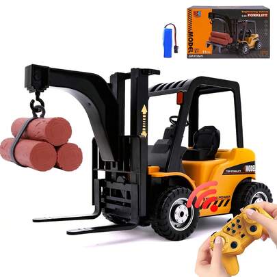 Remote Control Forklift- 11 Channel Full Functional Professional RC Forklift Construction Toys With Lights, Engineering Car Toy Boy Gift