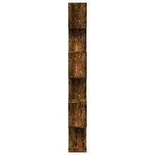 vidaXL Étagère séparée de pièce à 6 ébenex chêne fumé 70x24x193cm - Tabac - Voir 6