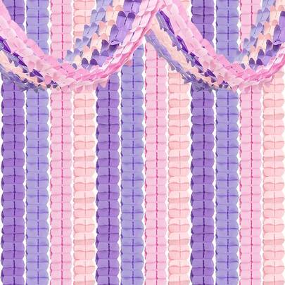 4pcs Purple & Pink Party Decorations, Pink & Light Purple Paper Flower Hanging Decor, Suitable For Women, Brides, Weddings, Graduations, Birthdays And More Occasions