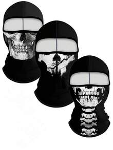 1 pieza Pasamontañas unisex elástico y transpirable para motociclismo en otoño/invierno, adecuado para actividades al aire libre, fiestas, cosplay - Multicolor - Ver 1