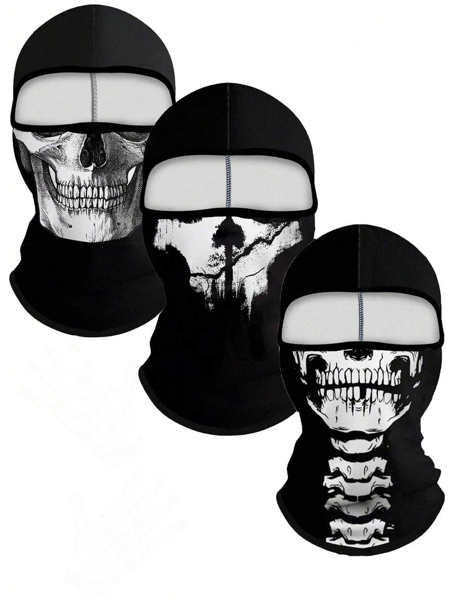 1 pieza Pasamontañas unisex elástico y transpirable para motociclismo en otoño/invierno, adecuado para actividades al aire libre, fiestas, cosplay - Multicolor - Ver 1