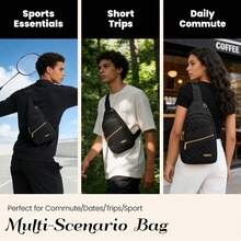 2026 Solid Color Quilted Waist Bag - Casual Large Capacity Zipper Chest Bag, Adjustable Crossbody Bag, Daily Use, Lightweight And Waterproof Valentine's Day Gift,Dhgate,Bolsos Para Mujer,Bolsos De Mujer Elegantes,Card Holder,Purse,Crossbody Bags For Women,Purse,Purses And Bags Women,Travel Essential,Mother's Day,Mom,Mother's Day Gift,Flower,Jewelry,Mother's Day Decorations,Mother's Day Party Supplies,Women,Pink,Gift Set - 黑色 - 查看 6