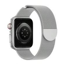 Magnetic Milanese Loop Band Compatible With Apple Watch Series 11/10 46mm 42mm Ultra 3 2 49mm, Fits Series 9 8 7 6 5 SE 3 44mm 45mm 40 41mm - Silver - View 4