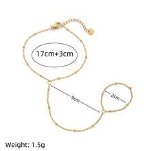 1 Peça Corrente de Dedo de Aço Inoxidável da Moda, Revestimento a Vácuo Dourado 18K, Design Minimalista Elegante de Joias Femininas, Pulseira de Dedo para Senhoras, Acessório Diário para Casa, Festa, Praia e Férias - Dourado - Visão 10