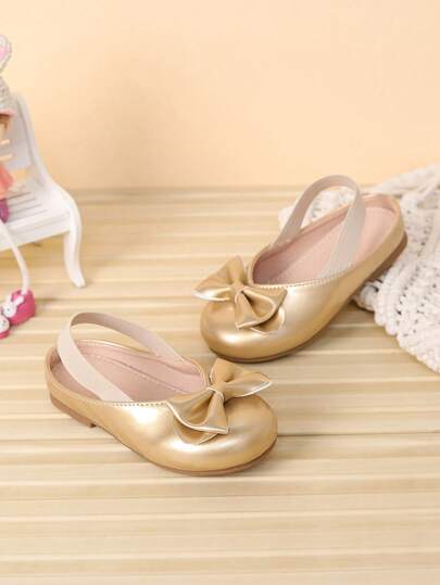 1 Đôi giày casual thời trang trang trí nơ cho bé gái, thích hợp cho mùa xuân/hè.