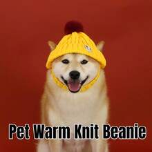 Pet Winter Knitted Wool Hat (Ear Exposed), Warm Scarf, Pet Clothing Accessories, Neck Warmer Set - Multicolor - View 10