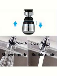 360° Rotating Faucet Extender, Kitchen Tool, 2 Modes, 360° Rotating Water-Saving High Pressure Faucet Extender, Suitable For Bathroom And Kitchen, High Pressure Adjustable 2 Modes Soft Shower And Strong Mist, Water-Saving Splash-Proof Design - Multicolor - View 3