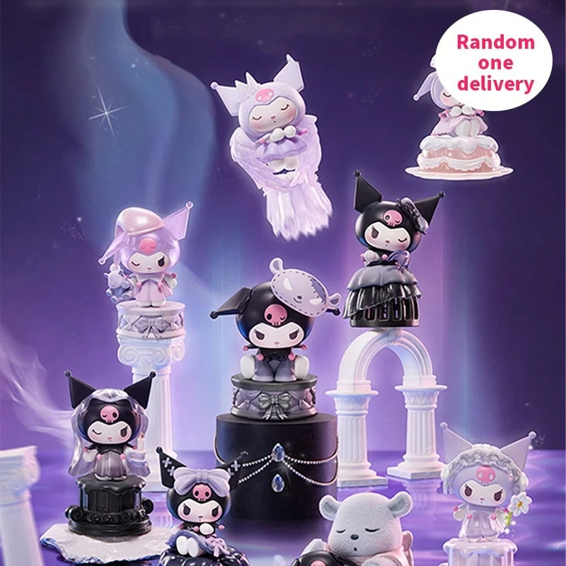 Miniso 三麗鷗 Kuromi/My Melody 日月盲盒公仔,樹脂材質,Kuromi 與其他角色設計 + 暗黑童話風格細節,隨機發貨,適合桌面裝飾/盲盒收藏,可愛娃娃公仔(1 個隨機發貨) - 彩色 - 查看 1