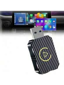 2-In-1 Wireless CarPlay Adapter - 1 USB-C Adapter For IPhone And Android Phones - Plug And Play Portable, Supports Music Streaming, Calls And Navigation, Universal Compatibility, Built-In Wireless Technology, No Battery Included - Silver - View 12