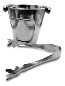 TendenciaSet De Cubeta Bar Para Hielos Con Pinzas Para Hielo PlateadoCalidad premium - Plateado - Ver 1