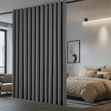 Patio Door Curtain Sound Blocking, Bedroom Privacy Room Divider Curtain Screen Partitions, Thermal Insulated Blackout Closet Sliding Door Curtain (1 Panel, 8.3ft Wide By 7ft Long, Gray) - Burnt Orange - View 11