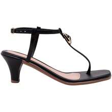 Women's Basic Stiletto Sandal With Embellishment -  And Comfortable - Black - View 3