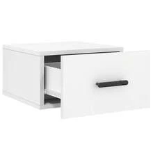 vidaXL Comodino murale bianco 35x35x20 cm - Bianco - Visualizzare 6