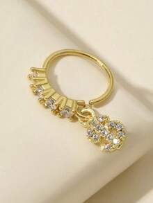 YIH4 1pc Long Gold Tassel Nose Ring, Daily Wear For Women - Vàng - Xem 4