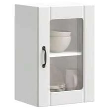 vidaXL Armário mural de cozinha com porte en verre Lucca branco - Branco - Ver 1