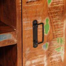 vidaXL Mobile TV Multicolore 120 x 30 x 50 cm Legno massello riciclato - Multicolore - Visualizzare 9