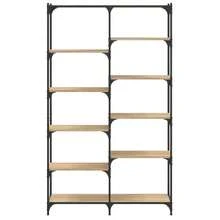 vidaXL Biblioteca de carvalho sonoma 100x32x170cm engenharia e equipamentos de madeira - Castanho - Ver 4
