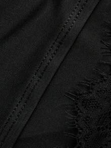 Áo hai dây ren gợi cảm dành cho nữ, kiểu áo hai mảnh hở lưng, thích hợp cho các buổi hòa nhạc, câu lạc bộ và các dịp khác, màu đen mùa hè. - màu đen - Xem 9