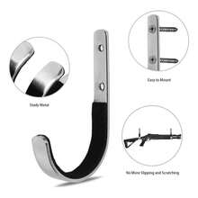 Cuatro soportes de pared de acero inoxidable, con tornillos, brocas y tapas protectoras para su instalación. Ideales para diversos lugares, como garajes, almacenes y salas de estar. - Plateado - Ver 3