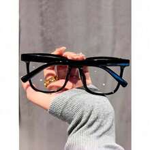 3pc  Glasses - Fashion Square Fake Eyeglasses, Face-Flattering,Anti Ray Computer Gaming Glasses, Blue Blockers Glasses For Women/Men,Daily Versatile School Style - 黑+白+灰 - 查看 3