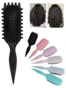全新卷发造型梳，专为女性设计，打造卷发造型，减少拉扯和卷发分离，呈现清晰的卷曲纹理。糖果刷造型，多功能：梳子、后梳、造型梳、卷发梳、边缘梳、发梳、梳理头发、梳子套装、梳理头发、卷发梳、解结梳、女士梳、护发、旅行、美发产品、美发工具、美发配件、美发师、美发师配件、沙龙、美发设备